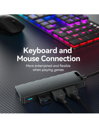 I/O HUB 4-IN-1 USB3.0/0.5M CHLBD VENTION