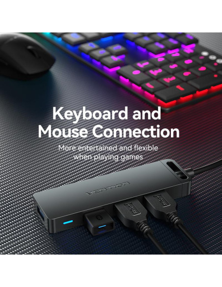 I/O HUB 4-IN-1 USB3.0/0.5M CHLBD VENTION