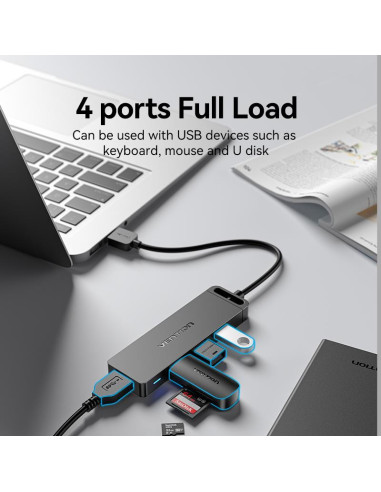 I/O HUB 4-IN-1 USB3.0/0.5M CHLBD VENTION