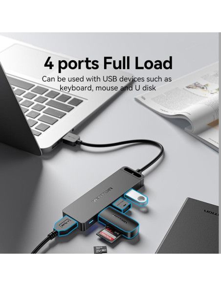 I/O HUB 4-IN-1 USB3.0/0.5M CHLBD VENTION