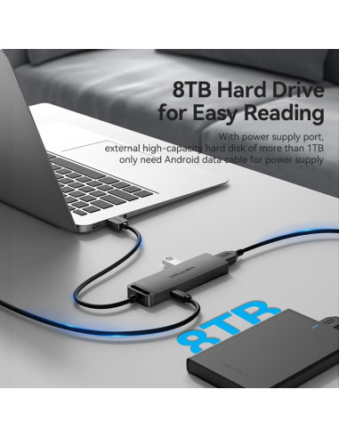 I/O HUB 4-IN-1 USB3.0/0.5M CHLBD VENTION