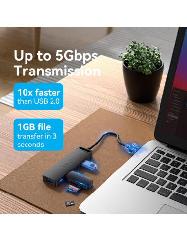 I/O HUB 4-IN-1 USB3.0/0.5M CHLBD VENTION