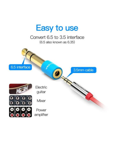ADAPTER AUDIO 6.35MM TO 3.5MM/VAB-S01-L VENTION