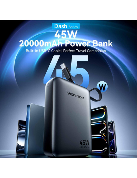 POWER BANK USB 20000MAH 45W/FHGH0 VENTION