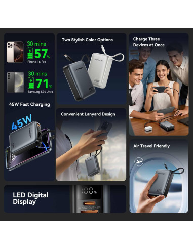 POWER BANK USB 20000MAH 45W/FHGH0 VENTION