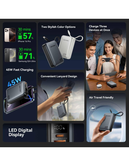 POWER BANK USB 20000MAH 45W/FHGH0 VENTION