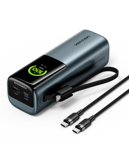 POWER BANK USB 20000MAH 165W/GRAY TFT DISPLAY FKFH0 VENTION