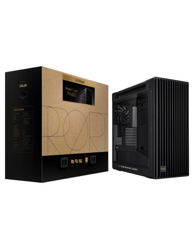 Case, ASUS, PA602, MidiTower, Case product features Transparent panel, Not included, ATX, EATX, MicroATX, MiniDTX, MiniITX, Col