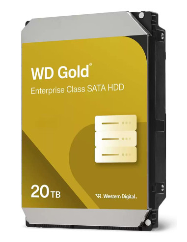 HDD, WESTERN DIGITAL, Gold, 20TB, 512 MB, 7200 rpm, 3,5", WD203KRYZ