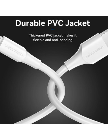 CABLE USB2.0 TO MICRO-B/1M WHITE CTIWF VENTION
