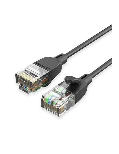 PATCH CABLE CAT.6A UTP/1.5M BLACK SLIM IBIBG VENTION