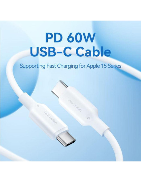 CABLE USB-C TO USB-C/1M BLACK TRCBF VENTION