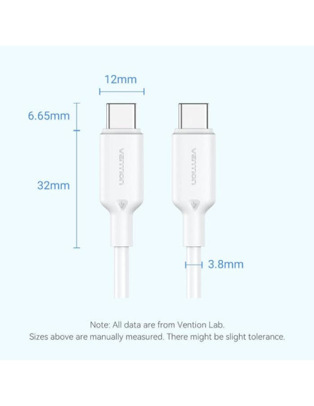 CABLE USB-C TO USB-C/1M BLACK TRCBF VENTION