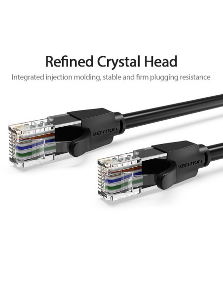 PATCH CABLE CAT.6 UTP/5M BLACK IBEBJ VENTION