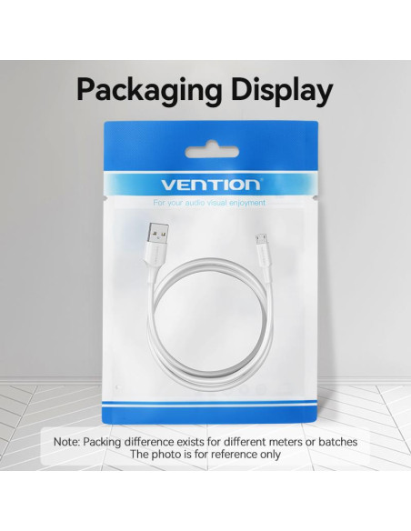 CABLE USB2.0 TO MICRO-B/2M WHITE CTIWH VENTION