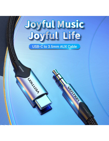 CABLE AUDIO 3.5MM TO USB-C/1M BGKHF VENTION
