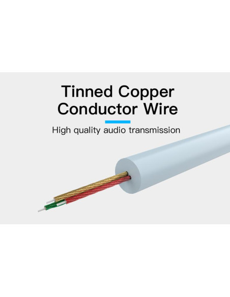 CABLE AUDIO 3.5MM TO 2XRCA/1.5M BCFBG VENTION
