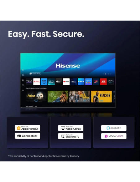TV Set, HISENSE, 75 ", 4K Ultra HD, 3840 x 2160 pixels, Flat, 16:9, 75A69Q