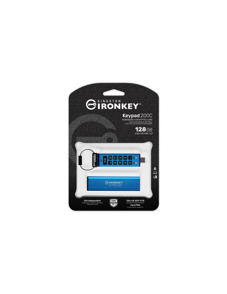 MEMORY DRIVE FLASH USB-C/128GB IKKP200C/128GB KINGSTON