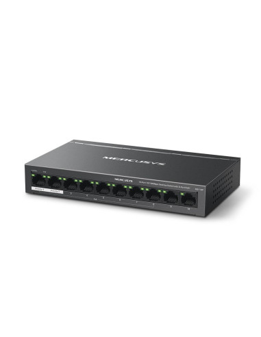 Switch, MERCUSYS, Desktop/pedestal, 10x10Base-T / 100Base-TX, PoE+ ports 8, MS110P