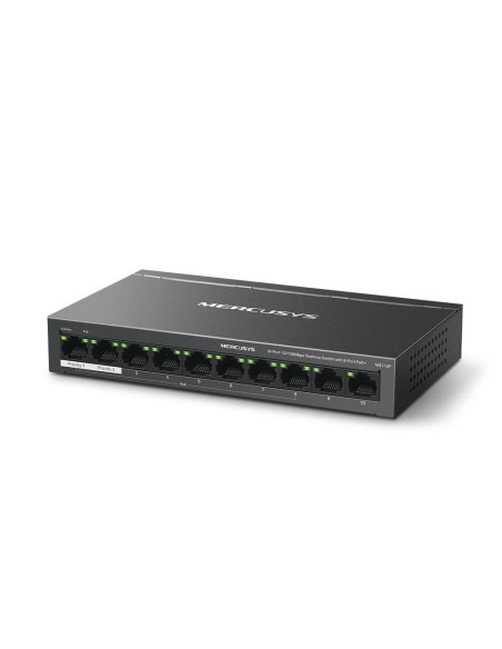 Switch, MERCUSYS, Desktop/pedestal, 10x10Base-T / 100Base-TX, PoE+ ports 8, MS110P