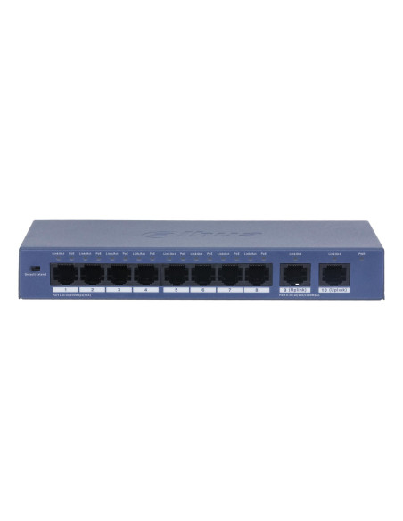 Switch, DAHUA, S3010-8ET2GT-90, Switch type Unmanaged, 8xRJ-45 ports, RJ-45 Ports Type Fast Ethernet (10/100), Power over Ether