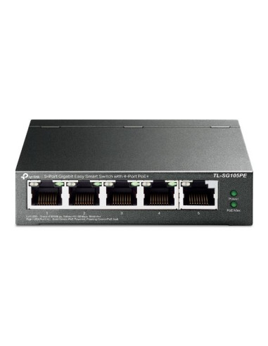 Switch, TP-LINK, Desktop/pedestal, 5x10Base-T / 100Base-TX / 1000Base-T, PoE ports 4, TL-SG105PE