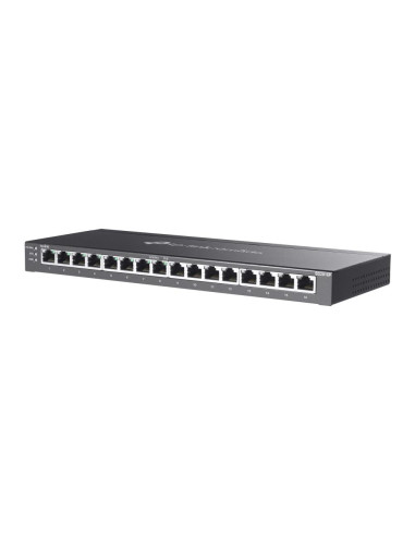 Switch, TP-LINK, Omada, TL-SG2016P, 16x10Base-T / 100Base-TX / 1000Base-T, PoE+ ports 8, 120 Watts, TL-SG2016P