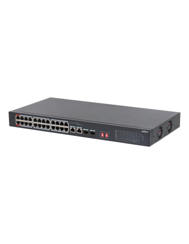 Switch, DAHUA, S3226-24ET-375, Switch type Unmanaged, Rack mounting Yes, 24xRJ-45 ports, RJ-45 Ports Type Fast Ethernet (10/100