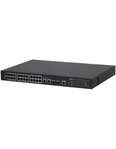 Switch, DAHUA, Switch type Managed, Switch layer L2, 26xRJ-45 ports, RJ-45 Ports Type Gigabit Ethernet (10/100/1000), Power ove