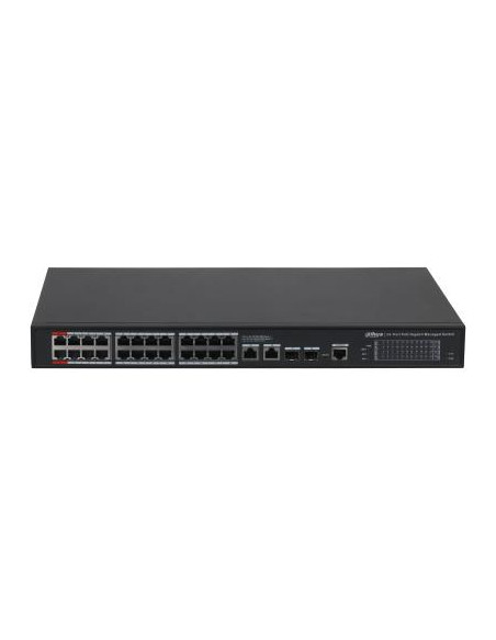 Switch, DAHUA, Switch type Managed, Switch layer L2, 26xRJ-45 ports, RJ-45 Ports Type Gigabit Ethernet (10/100/1000), Power ove