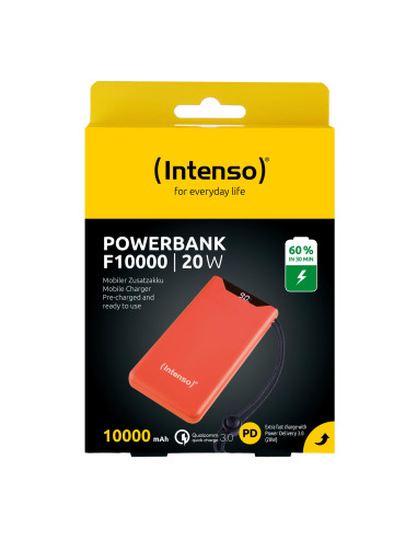 POWER BANK USB 10000MAH QC3.0/ORANGE F10000 7332038 INTENSO