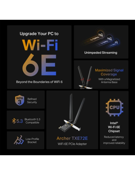 WRL ADAPTER 5400MBPS WI-FI 6E/ARCHER TXE72E TP-LINK