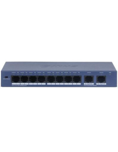Switch, DAHUA, S3010-8GT-90, Switch type Unmanaged, Form factor Desktop/Wall-Mounting, 8xRJ-45 ports, RJ-45 Ports Type Gigabit 