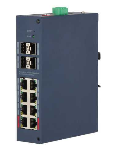 Switch, DAHUA, CHS4412-8GT-125, Switch type Managed, Switch layer L2, Form factor Desktop, 8xRJ-45 ports, RJ-45 Ports Type Giga