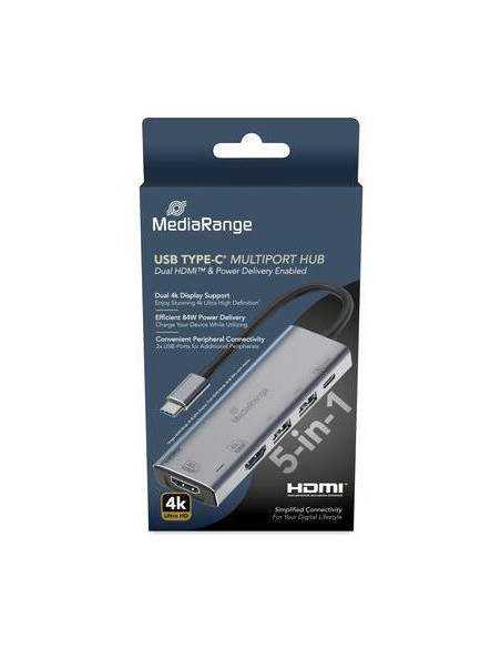 I/O HUB USB-C 5IN1/MRCS511 MEDIARANGE