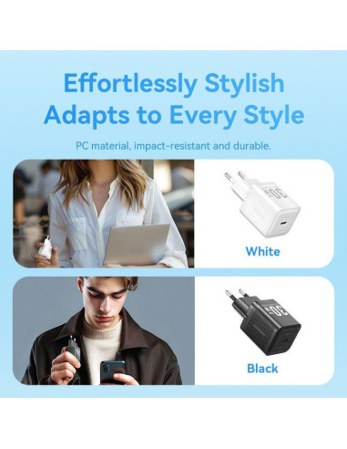 MOBILE CHARGER WALL 30W USB-C/1P BLACK FEZB0-EU VENTION