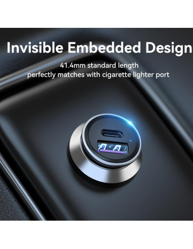 MOBILE CHARGER CAR USB/2P GRAY FFBH0 VENTION