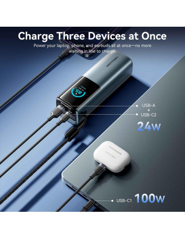 POWER BANK USB 27000MAH 200W/FKGH0 VENTION
