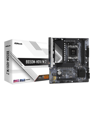 Mainboard, ASROCK, AMD B650, SAM5, Micro-ATX, Memory DDR5, Memory slots 2, 1xPCI-Express 4.0 1x, 2xPCI-Express 4.0 16x, 1xM.2, 