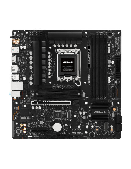Mainboard, ASROCK, Intel B860, LGA 1851 (Socket V1), micro ATX, RAM DDR5-SDRAM, 4xSlots, 3xNumber of M.2 (M) slots, B860MPRO-A