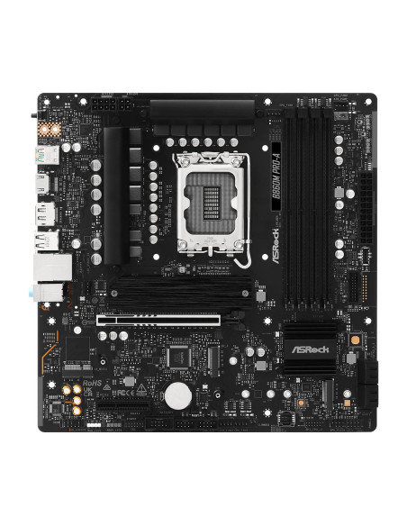 Mainboard, ASROCK, Intel B860, LGA 1851 (Socket V1), micro ATX, RAM DDR5-SDRAM, 4xSlots, 3xNumber of M.2 (M) slots, B860MPRO-A