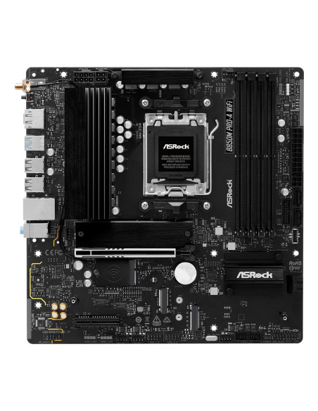 Mainboard, ASROCK, 1xPCI-Express 4.0 4x , 1xPCI-Express 5.0 16x, 1xM.2, 1xHDMI, 1xDisplayPort, 1xAudio-In, 1xAudio-Out, 1xMicro