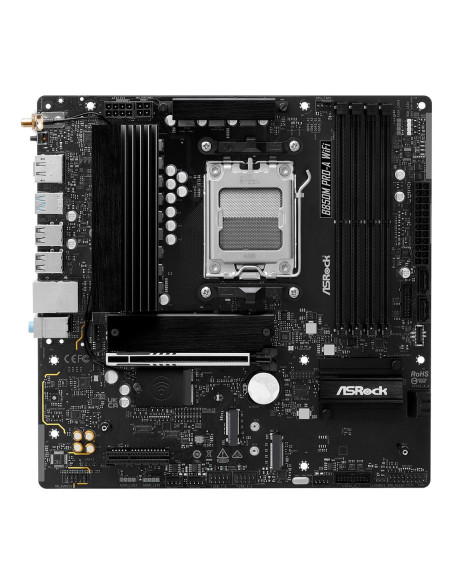 Mainboard, ASROCK, 1xPCI-Express 4.0 4x , 1xPCI-Express 5.0 16x, 1xM.2, 1xHDMI, 1xDisplayPort, 1xAudio-In, 1xAudio-Out, 1xMicro