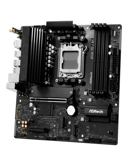 Mainboard, ASROCK, 1xPCI-Express 4.0 4x , 1xPCI-Express 5.0 16x, 1xM.2, 1xHDMI, 1xDisplayPort, 1xAudio-In, 1xAudio-Out, 1xMicro