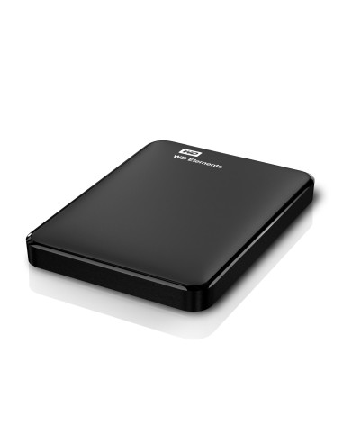 External HDD, WESTERN DIGITAL, Elements Portable, 1TB, USB 3.0, Colour Black, WDBUZG0010BBK-WESN