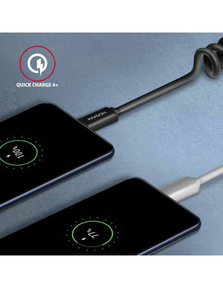 CABLE USB-C TO USB-C 1.1M 60W/TWISTER BLK BUCM-CM20TB AXAGON