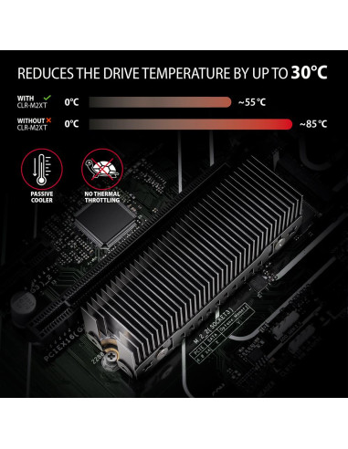 SSD ACC COOLER M.2 2280/24MM CLR-M2XT AXAGON
