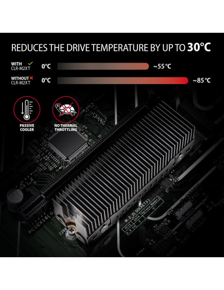 SSD ACC COOLER M.2 2280/24MM CLR-M2XT AXAGON
