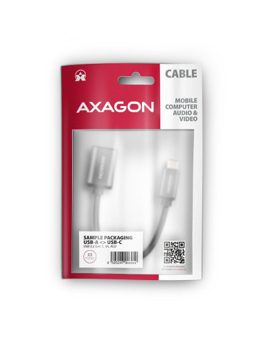I/O ADAPTER USB-C M TO USB-A F/0.2M RUCM-AFAC AXAGON